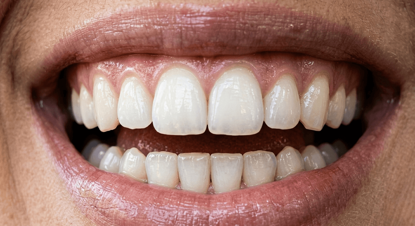 After teeth whitening treatment – bright white smile result at SV Dental Clinic Salem Tamil Nadu